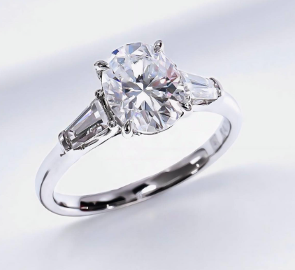 Heart Shape 1 Carat Halo Half Eternity Ring