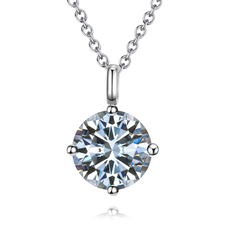 Round brilliant cut classic necklace