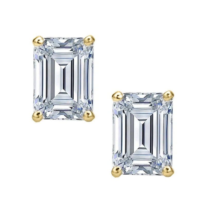 <tc>Halo Emerald Cut 1.0 Carat Stud Earrings</tc>