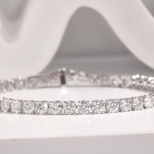 ラウンドカットテニスブレスレット（ 計約10.0カラット ） Classic type - RADIANN moissanite fine jewelry | モアサナイトファインジュエリージュエリーラウンドカットテニスブレスレット（ 計約10.0カラット ） Classic type