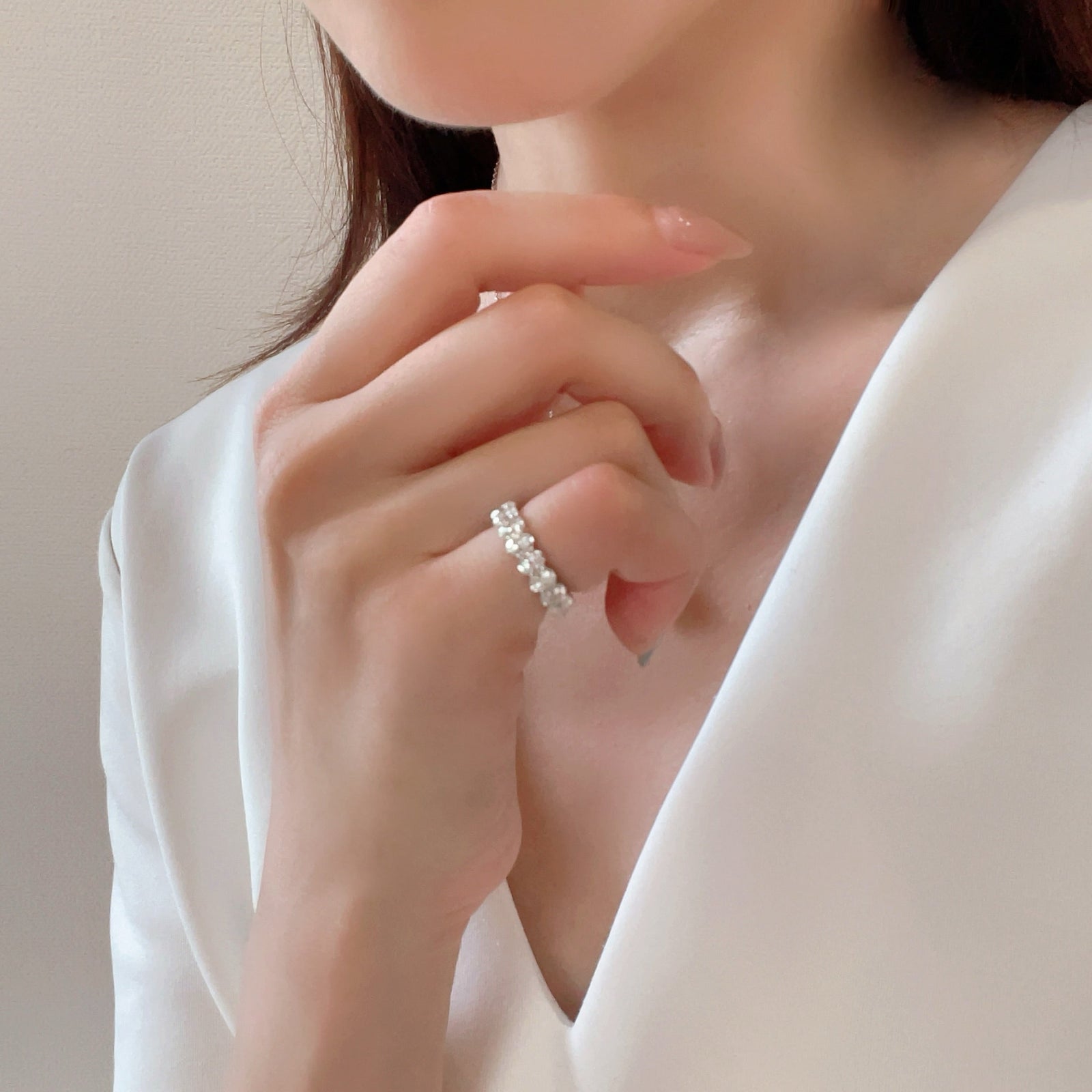 モアサナイト オーバルカットプロングセットフルエタニティ – RADIANN