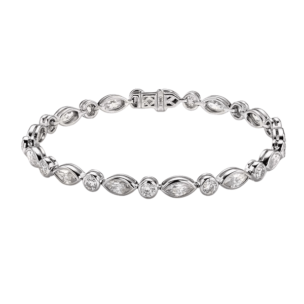 マルチシェイプカットテニスブレスレット(計約5.0カラット) - RADIANN moissanite fine jewelry | モアサナイトファインジュエリーブレスレットマルチシェイプカットテニスブレスレット(計約5.0カラット)