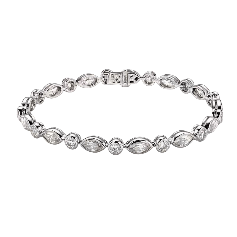 マルチシェイプカットテニスブレスレット(計約5.0カラット) - RADIANN moissanite fine jewelry | モアサナイトファインジュエリーブレスレットマルチシェイプカットテニスブレスレット(計約5.0カラット)