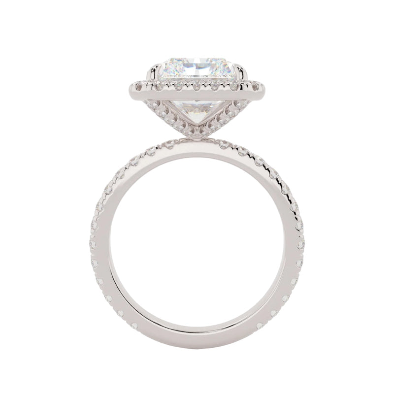 最高品質 ラディアント カット ヘイロー Y字アーム リング【3ct】 ラディアントカットエタニティヘイローリング – RADIANN(ラディアン