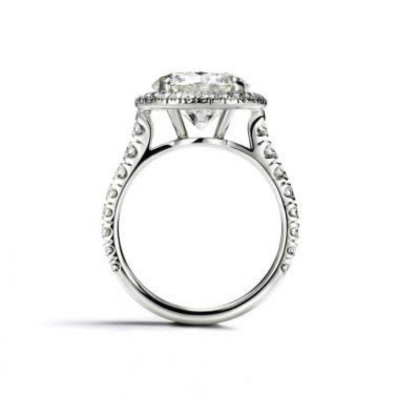 <transcy>Round Cut 2Carat Halo Half Eternity Ring</transcy>