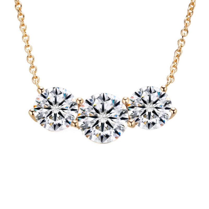 Pear shape total 2 carat necklace