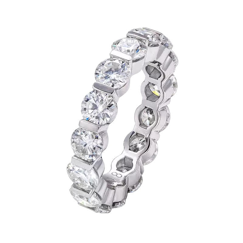 <transcy>Round 2Carat Flat Bar Set Full Eternity Band</transcy>