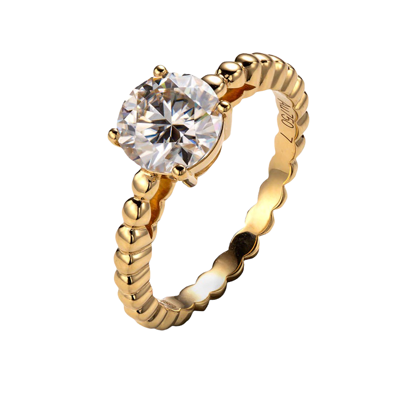 Ball arm iconic 1 carat ring