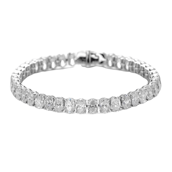 オーバル カットテニスブレスレット(計約6.0カラット) - RADIANN moissanite fine jewelry | モアサナイトファインジュエリーブレスレットオーバル カットテニスブレスレット(計約6.0カラット)